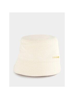 NEW GUCCI Ivory Canvas Bucket Hat Sz S
